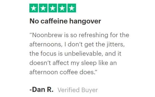 5 star customer review noonbrew