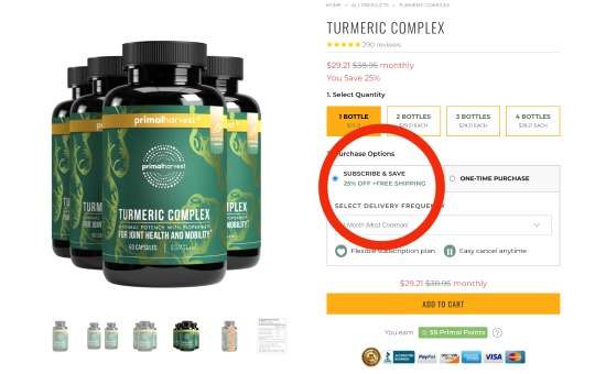 cost and where to buy primal harvest turmeric complex