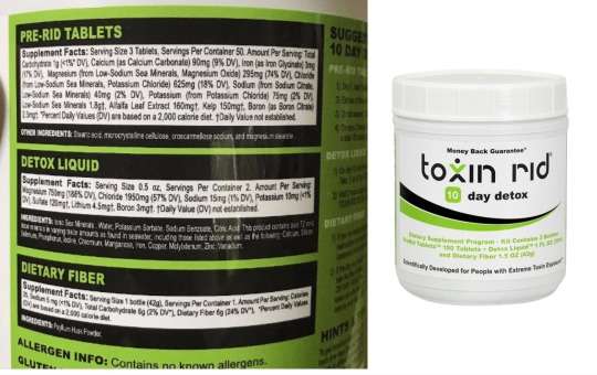included with toxin rid 10 day detox