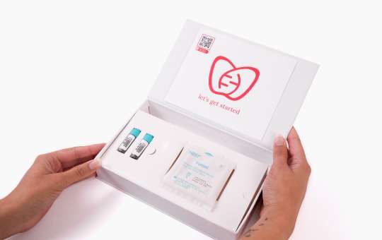 holding bristle oral health test kit