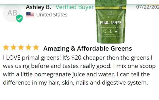 primal greens customer review 5 star rating