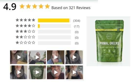 product rating - primal greens