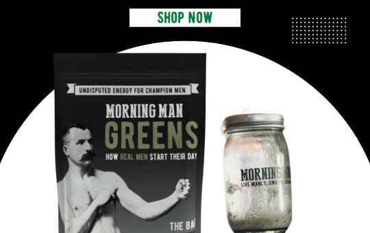 morning man greens and mason jar