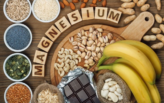 magnesium contained in foods such as fruits, nuts, veggies, and herbs