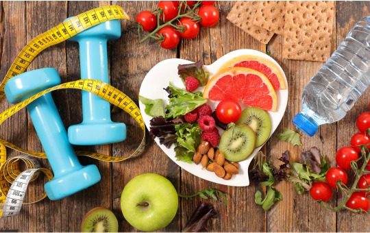exercise materials and nutritious foods