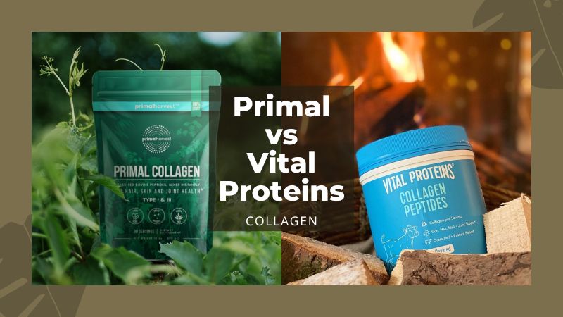 vital proteins collagen peptide next to primal collagen